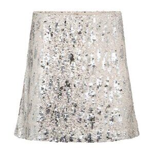 NWT SOYA CONCEPT Angel Silver Sequin Mini Skirt